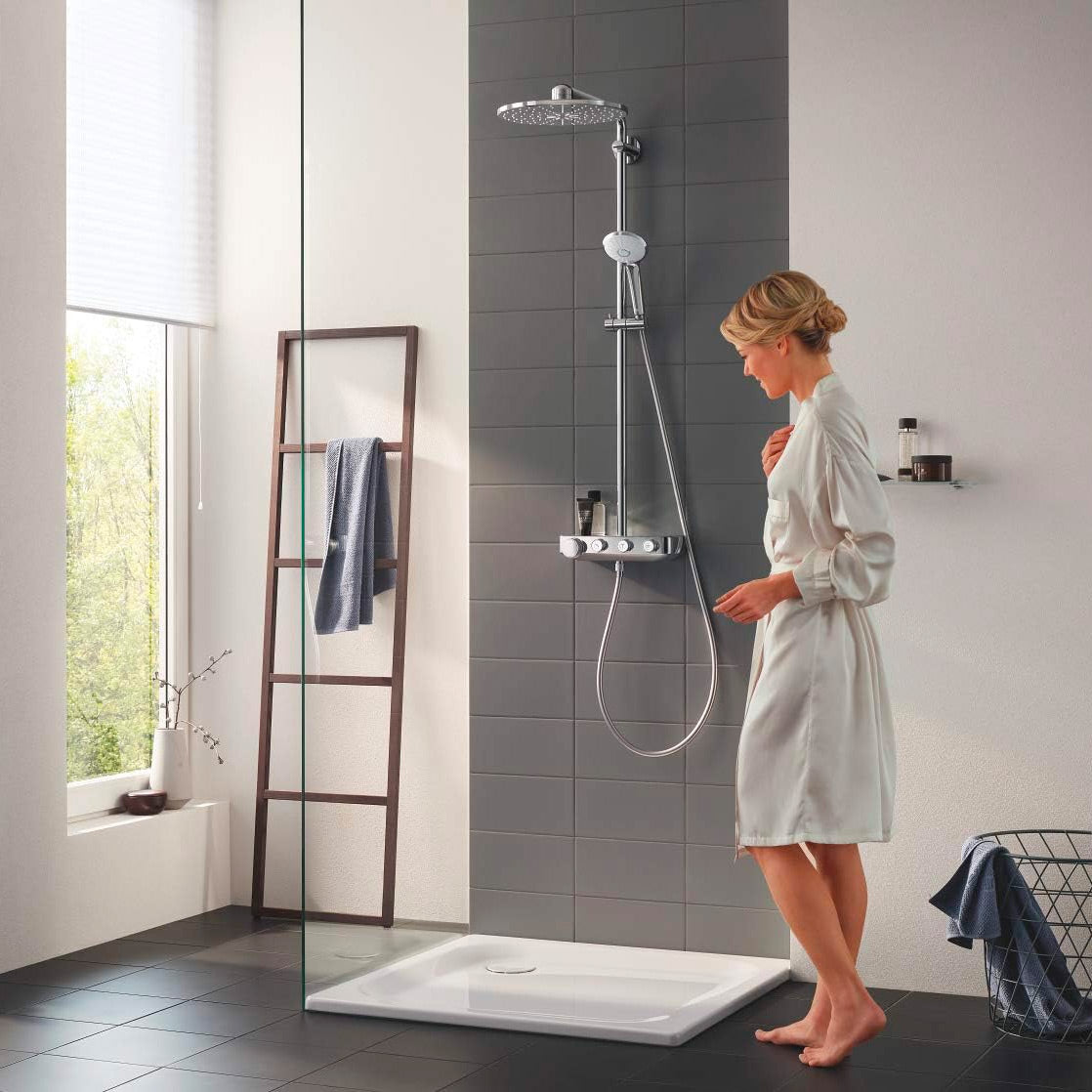 GROHE Colonne de douche 1 jet avec mitigeur thermostatique Euphoria SmartControl System 310 Cube Duo 26508LS0