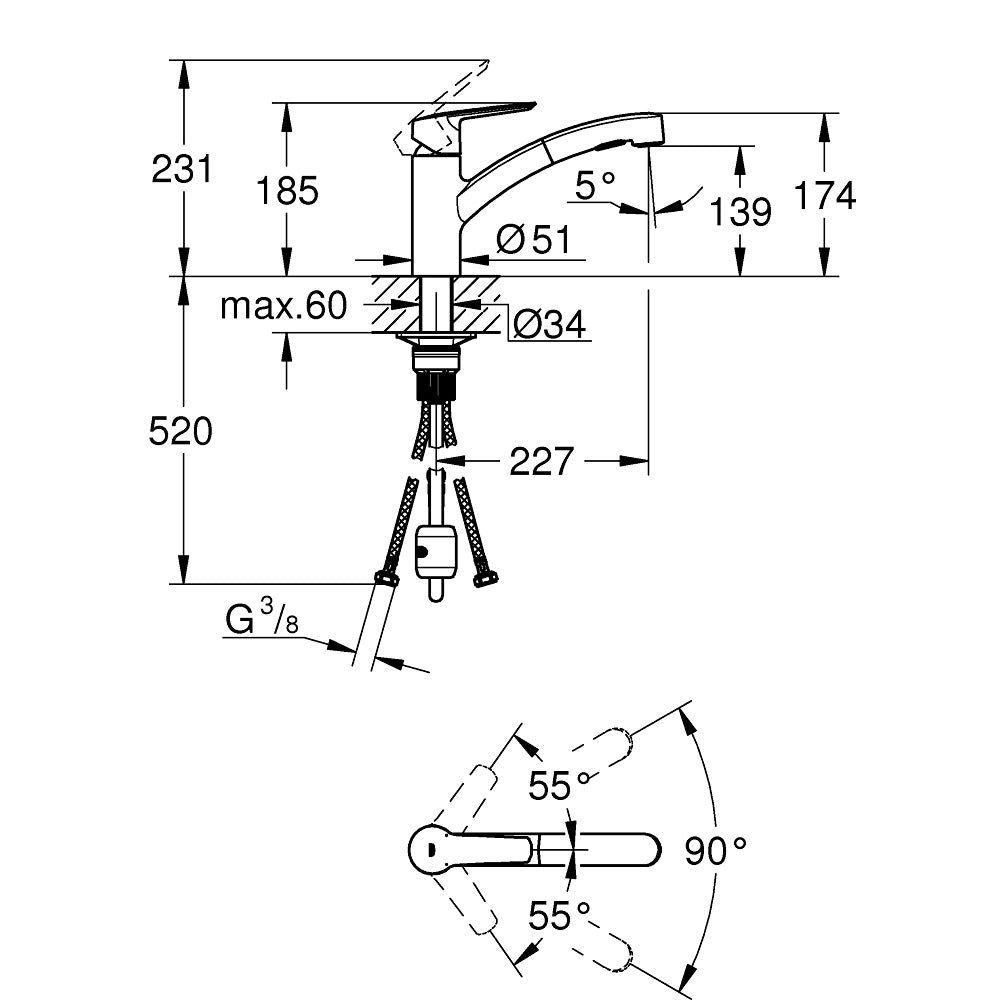 GROHE Mitigeur de cuisine Start 303072431