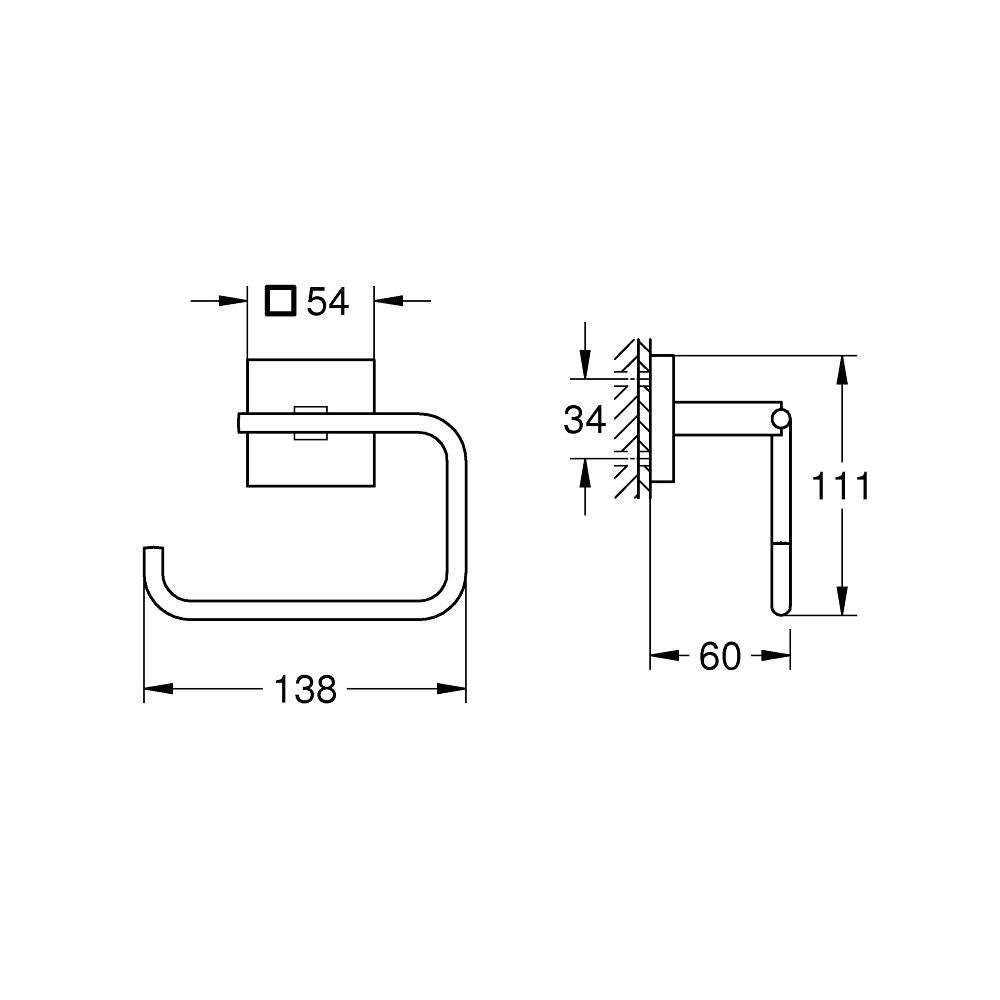 GROHE Dérouleur de papier mural Start Cube