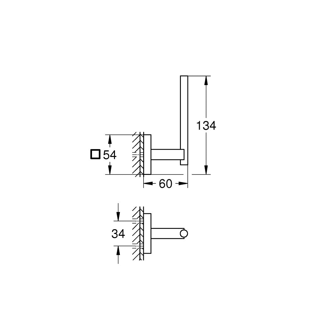 GROHE Réserve de papier mural Start Cube