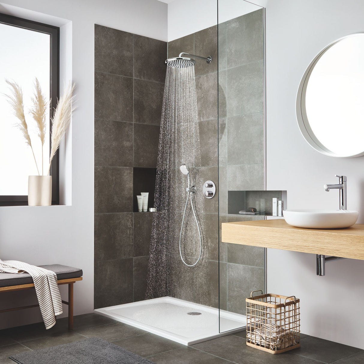 GROHE Mitigeur de douche thermostatique Grohtherm 2 sorties avec inverseur