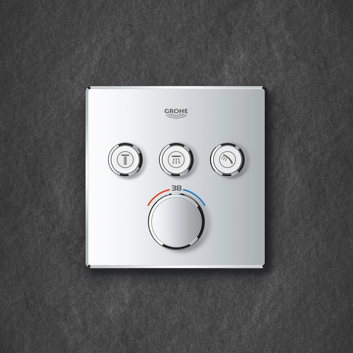 GROHE Façade de mitigeur thermostatique encastré Grohtherm SmartControl 3 sorties