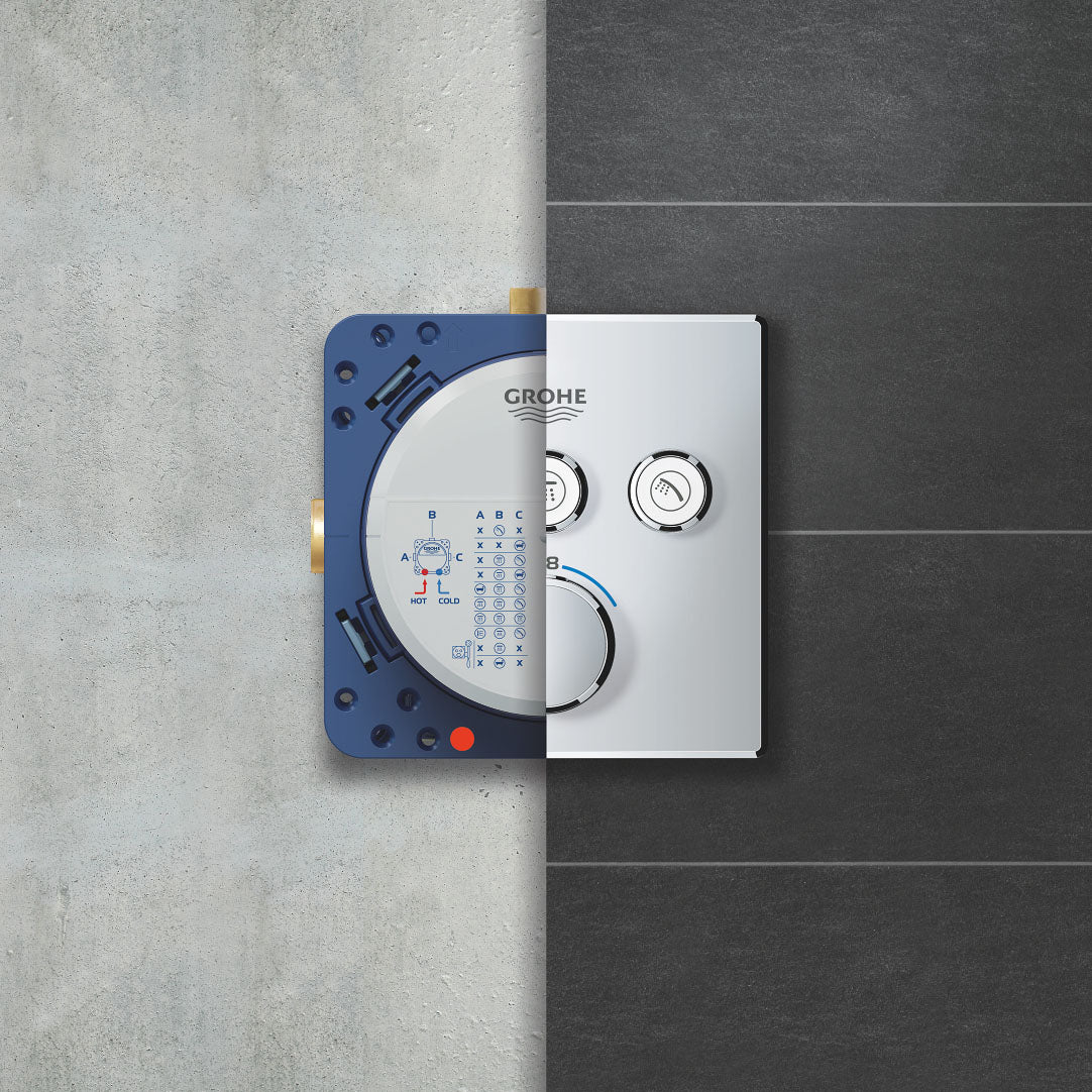 GROHE Façade de mitigeur thermostatique encastré Grohtherm SmartControl 3 sorties