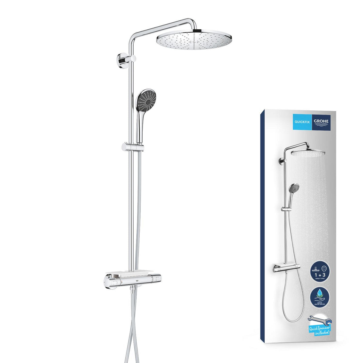 GROHE Colonne de douche 3 jets avec mitigeur thermostatique Vitalio Joy System 310 26401001