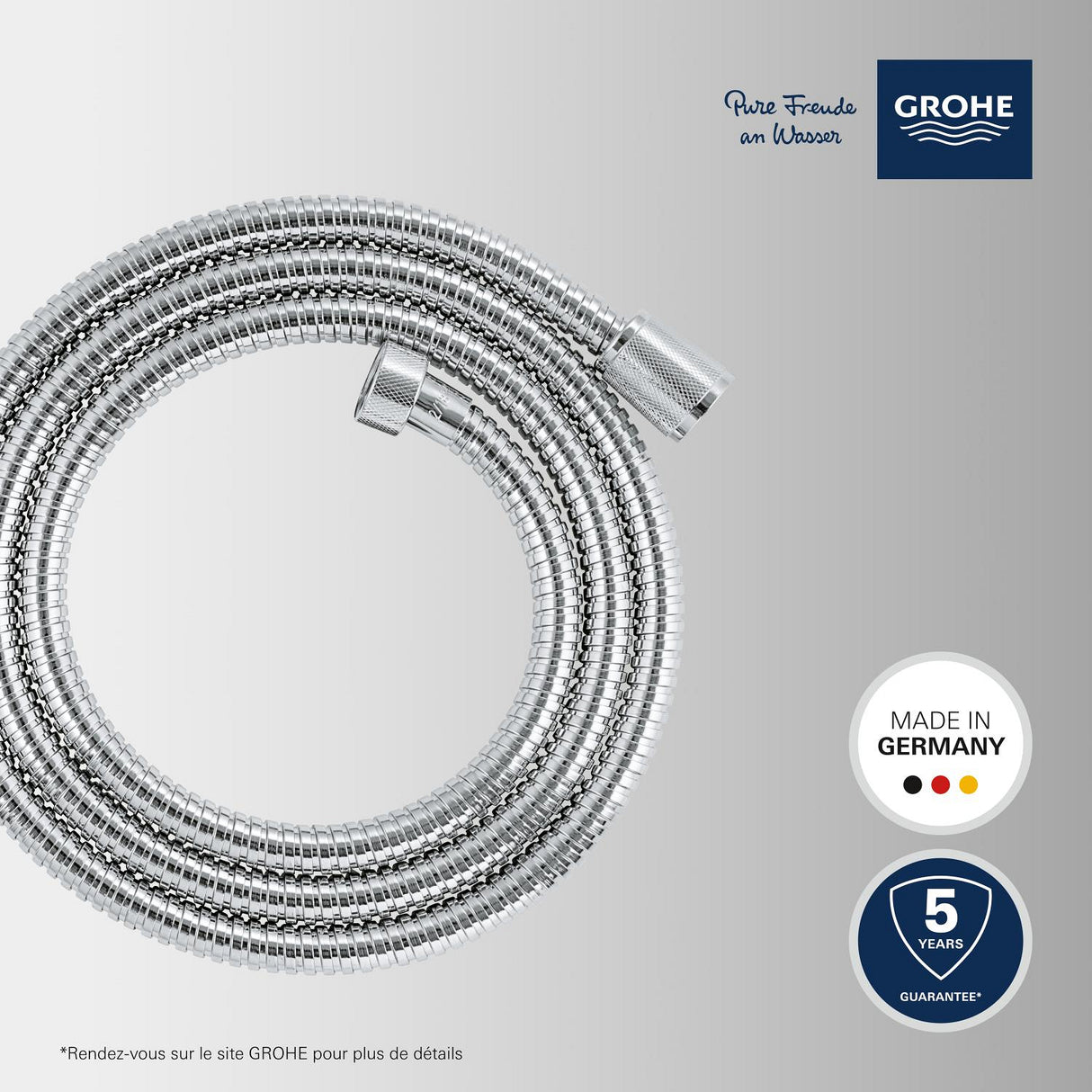 GROHE VitalioFlex Metal Flexible de douche en métal 1,75 mètres