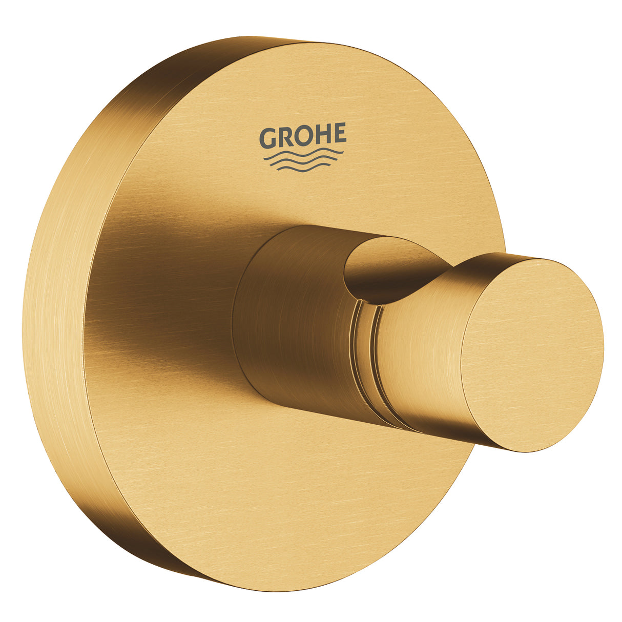 Patère murale Grohe, accessoire salle de bain, finition dorée brossée, design moderne
