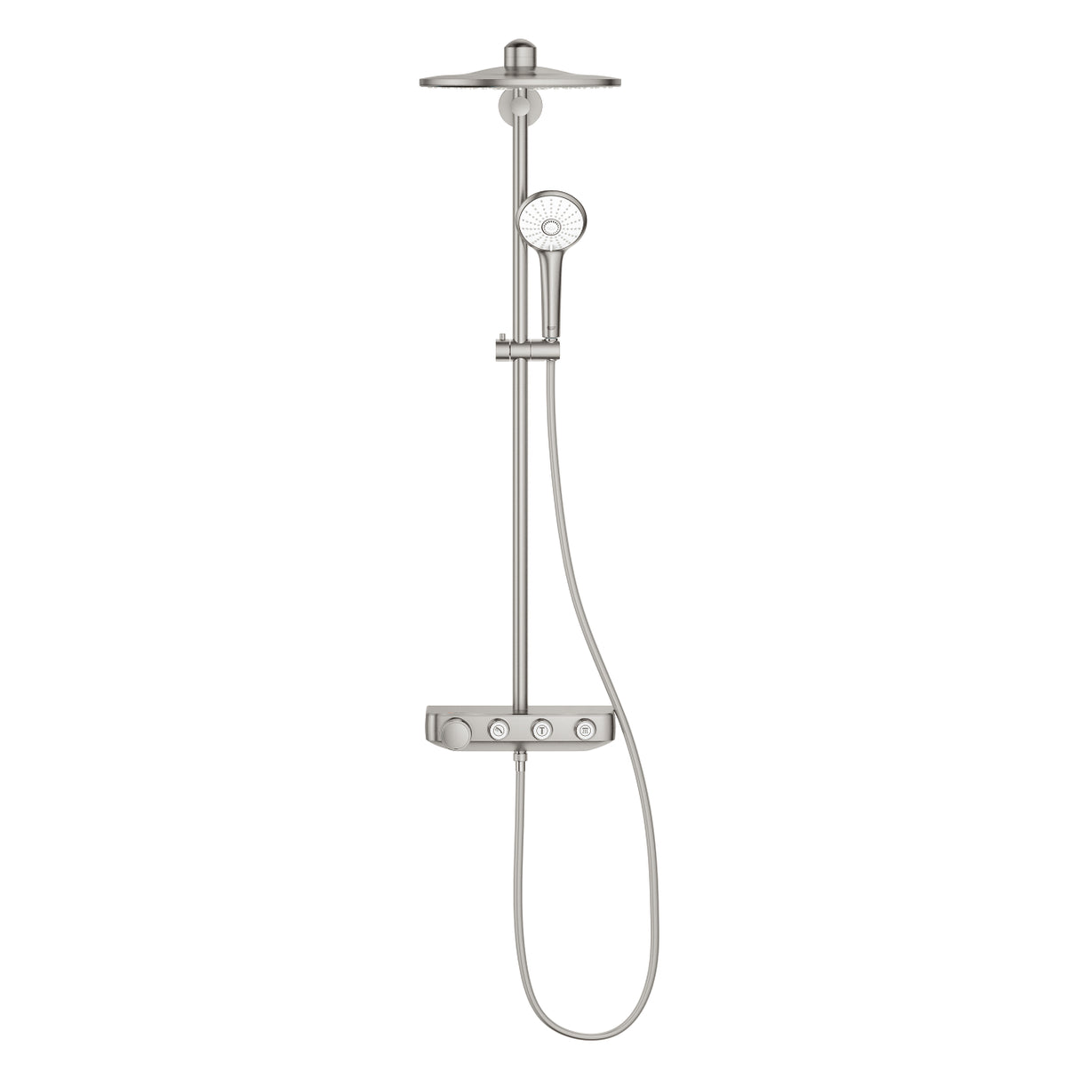 GROHE Colonne de douche 3 jets avec mitigeur thermostatique Euphoria SmartControl 310 Duo Supersteel 26507DC0