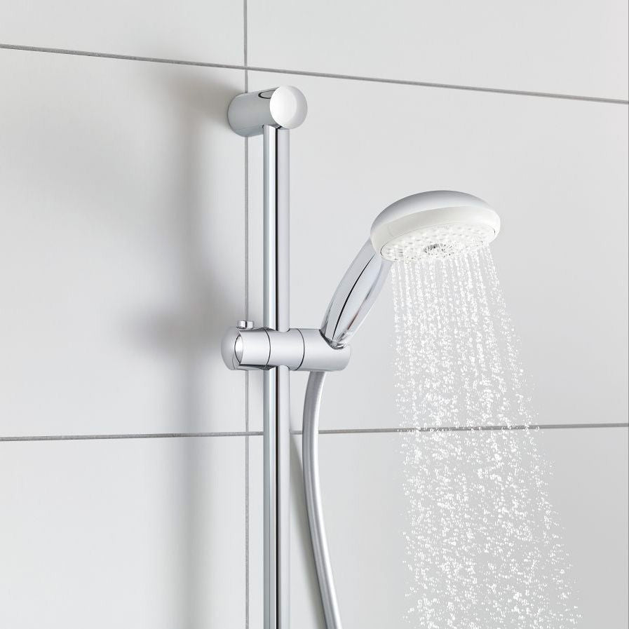 GROHE Set de salle de bain avec barre de douche, flexible et douchette, mitigeur douche et mitigeur lavabo Eurosmart 123576