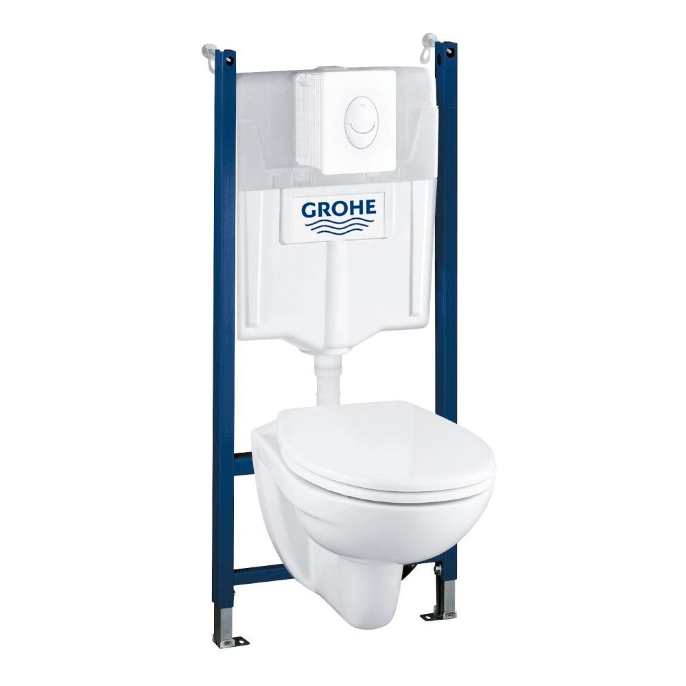 GROHE Solido Pack Bâti-support, cuvette et abattant softclose, plaque Skate Air blanc alpin 39116000
