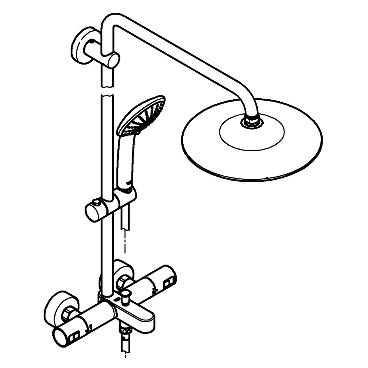 GROHE Colonne de douche Vitalio Joy System 260 avec thermostatique Bain/Douche