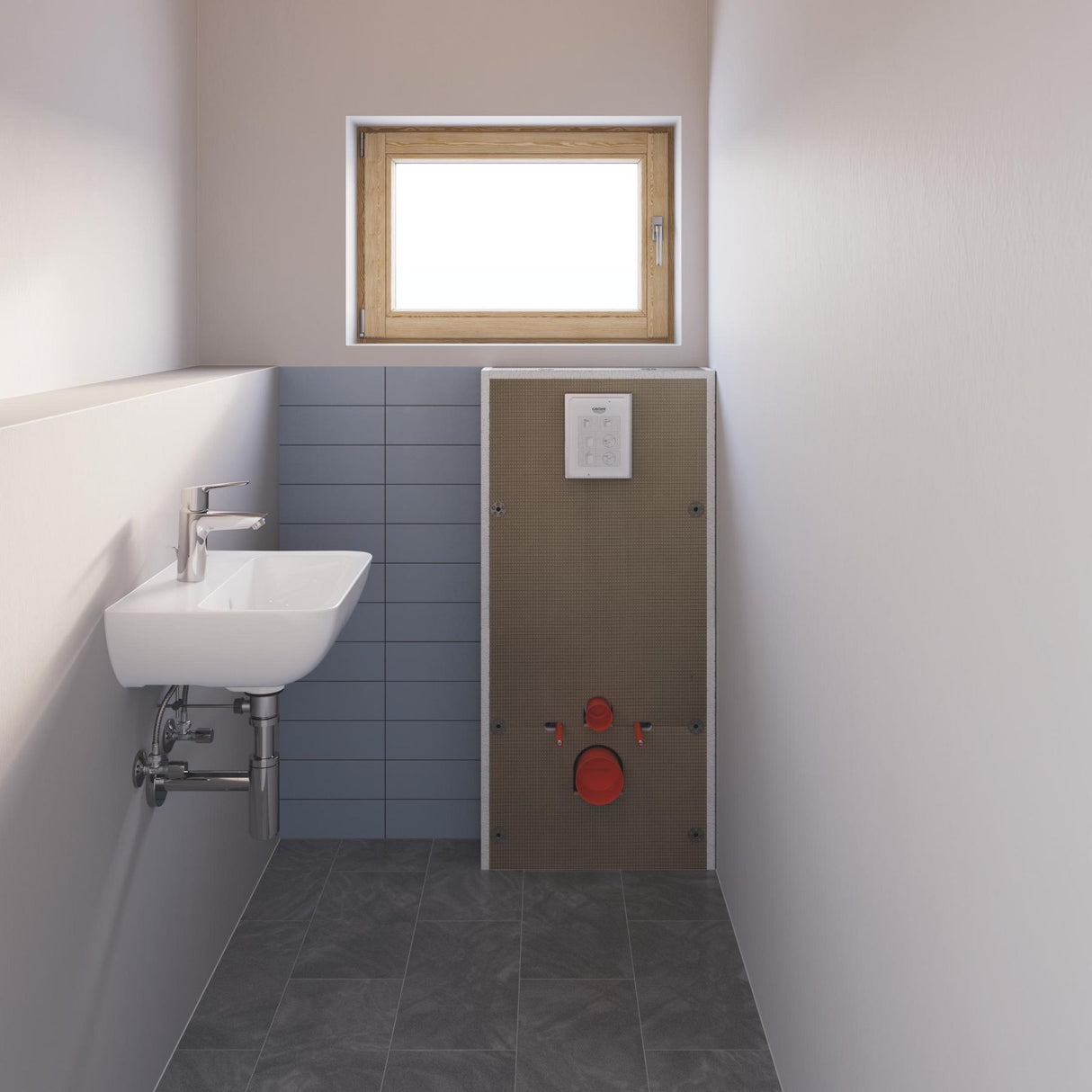 GROHE Pack bâti-support WC Solido Rapid SL avec habillage prêt à carreler et plaque de commande Start
