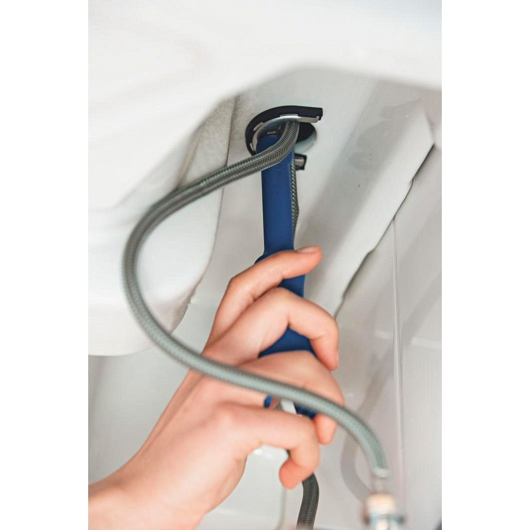GROHE Mitigeur lavabo Quick Fix Get monocommande taille M noir mat avec bonde clic-clac