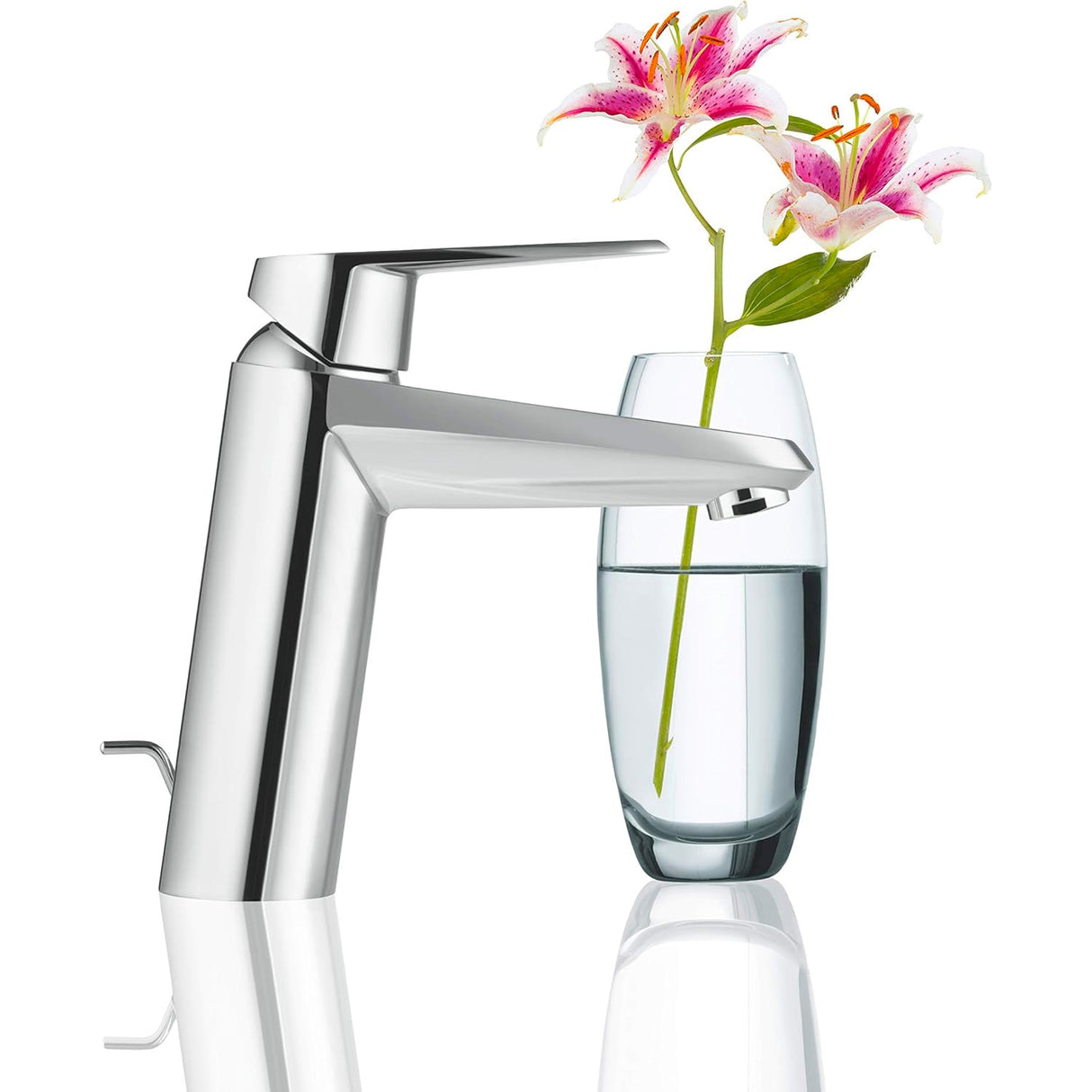 GROHE Mitigeur lavabo Eurodisc Cosmopolitan Ohm taille M, Chrome avec vidage