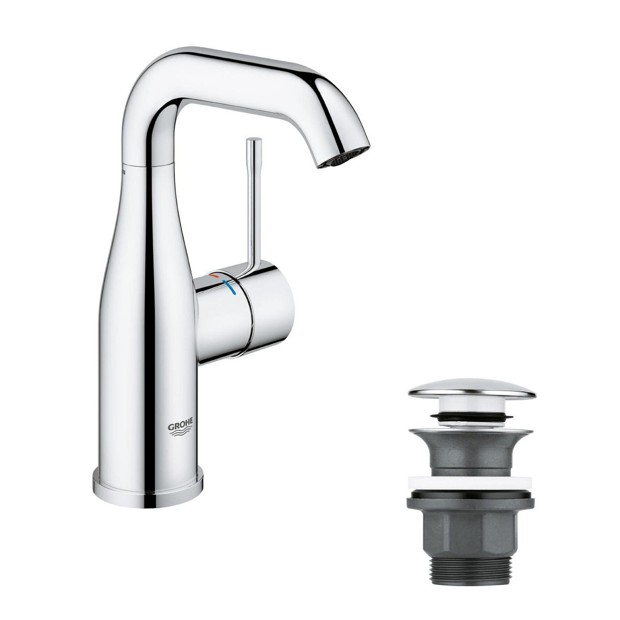 GROHE Mitigeur de lavabo monocommande taille M chrome Essence 23798001