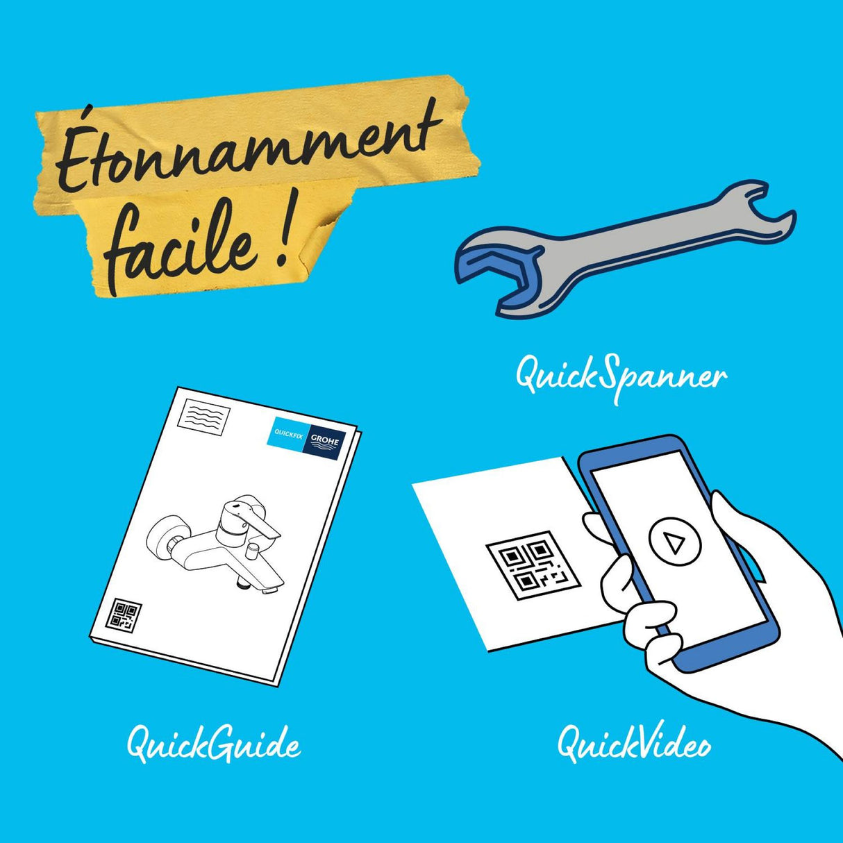 GROHE Mitigeur de douche chrome Start 24208002