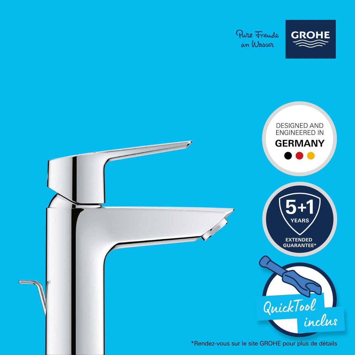 GROHE Mitigeur de lavabo monocommande taille S chrome Start 24209002