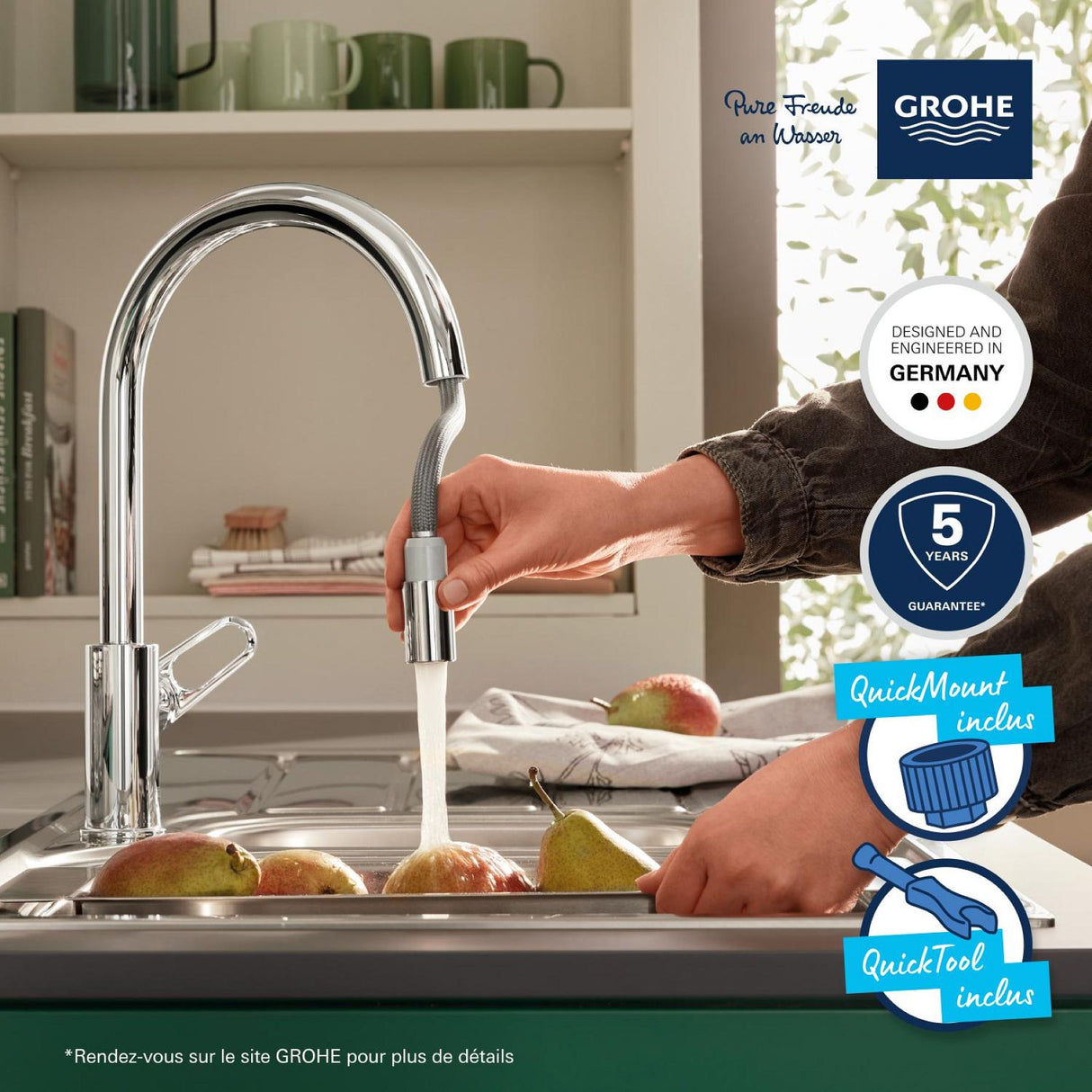 GROHE Mitigeur de cuisine monocommande chrome Start Flow 30569000