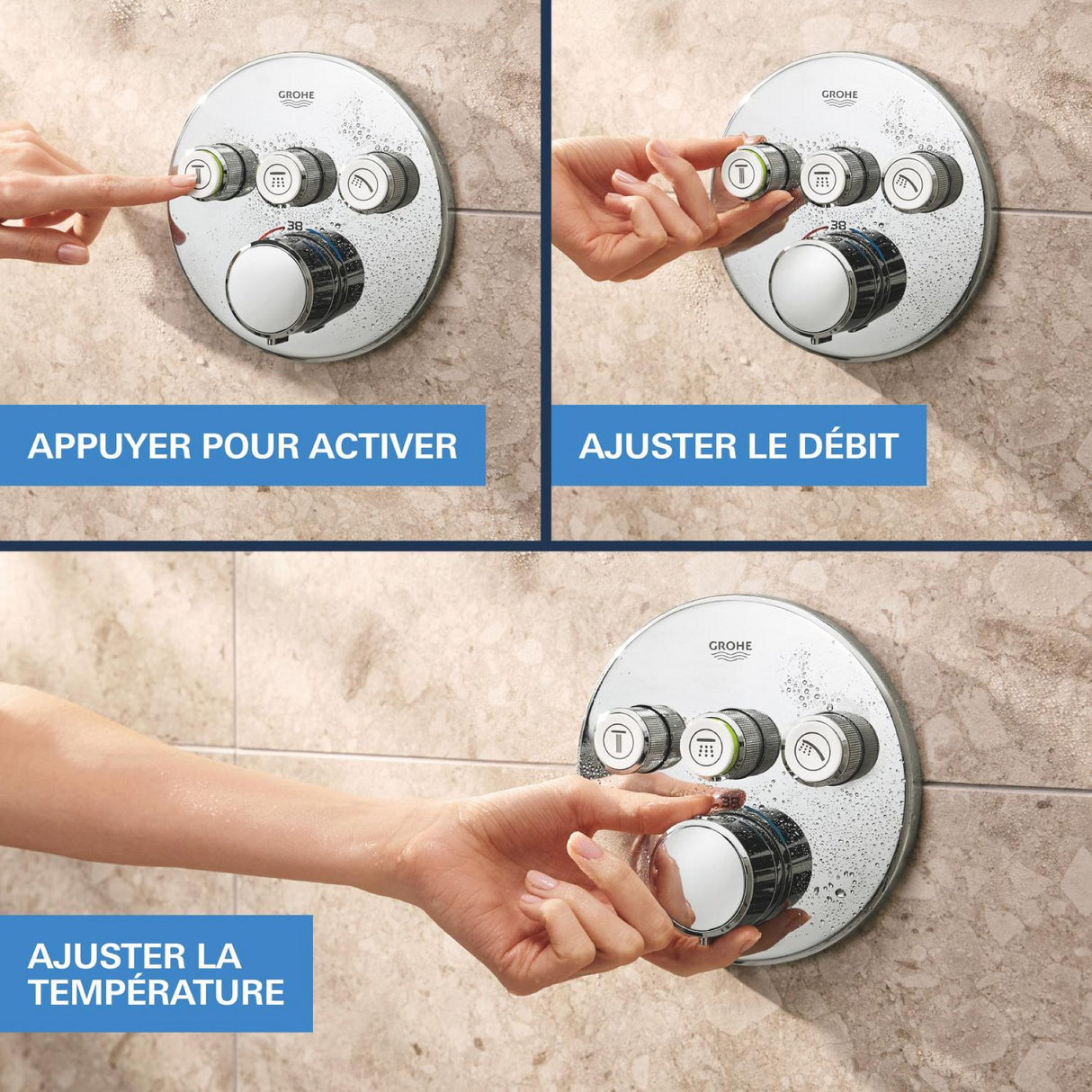 GROHE Pack douche encastrée SmartControl Vitalio SmartActive 310 chrome 34874000