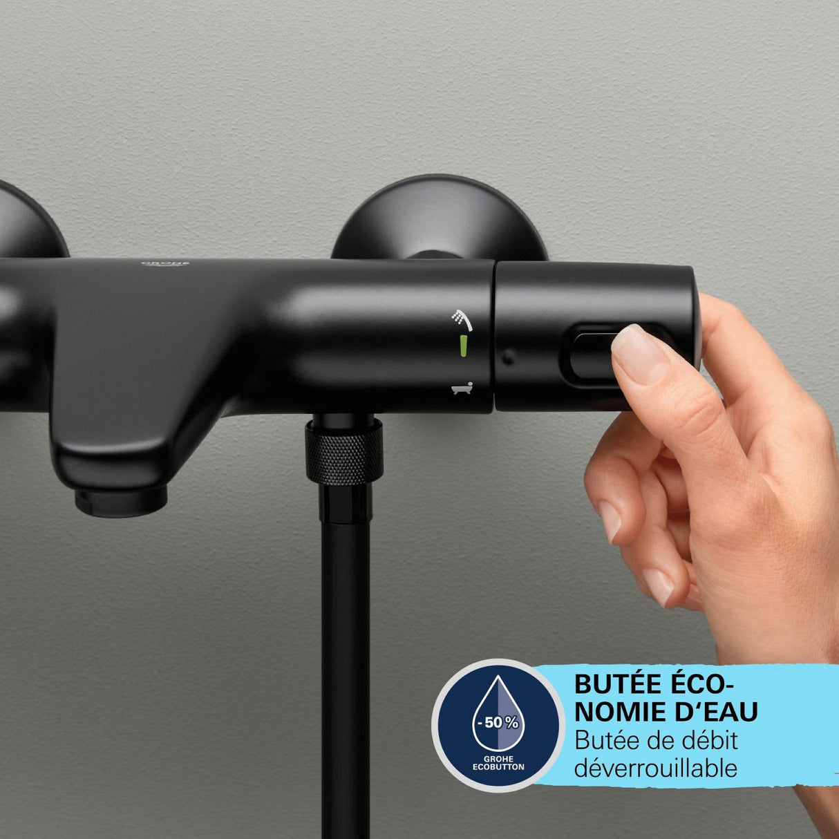 GROHE Mitigeur de bain-douche thermostatique Precision Trend 1022162432