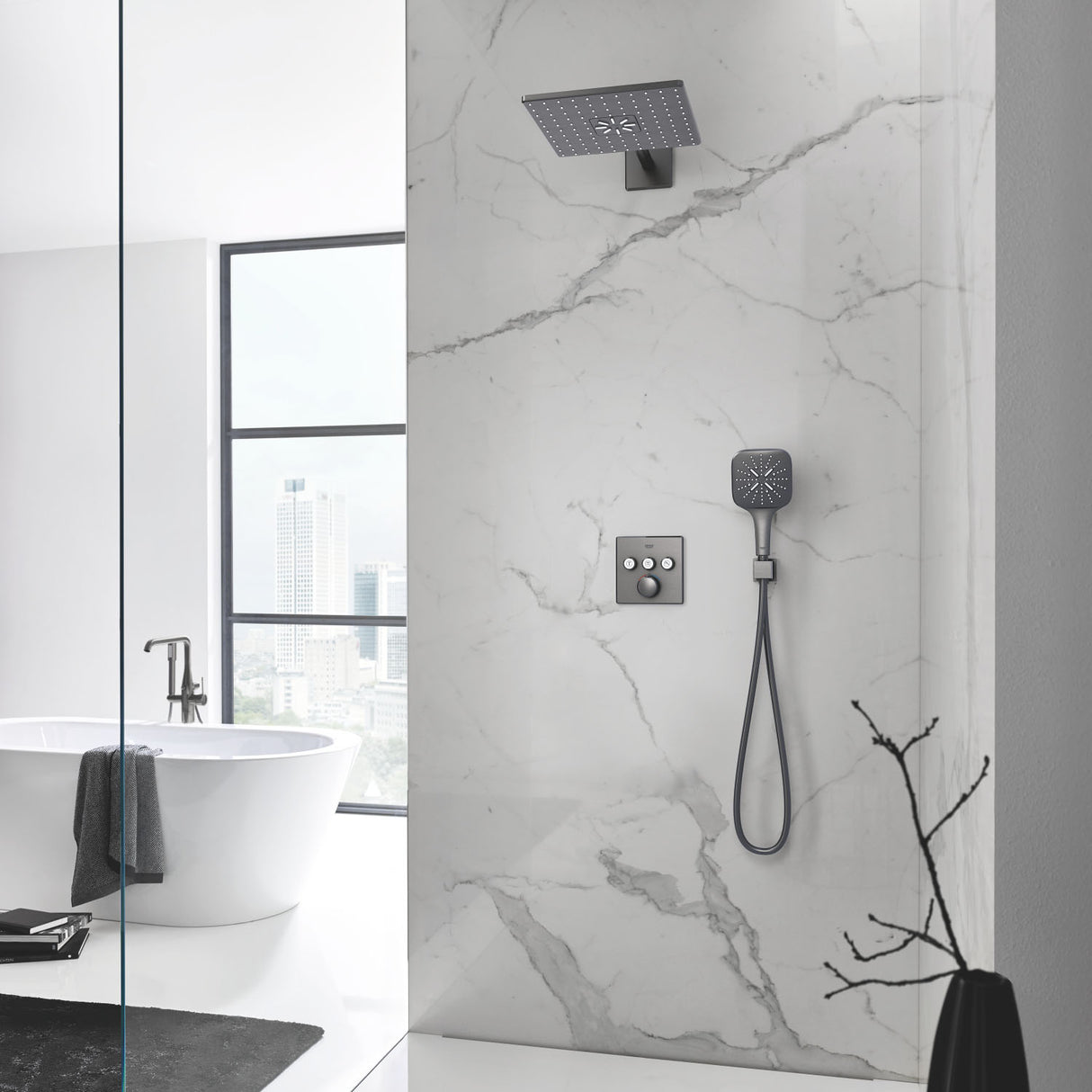 GROHE Douchette 3 jets Rainshower SmartActive 130 Cube
