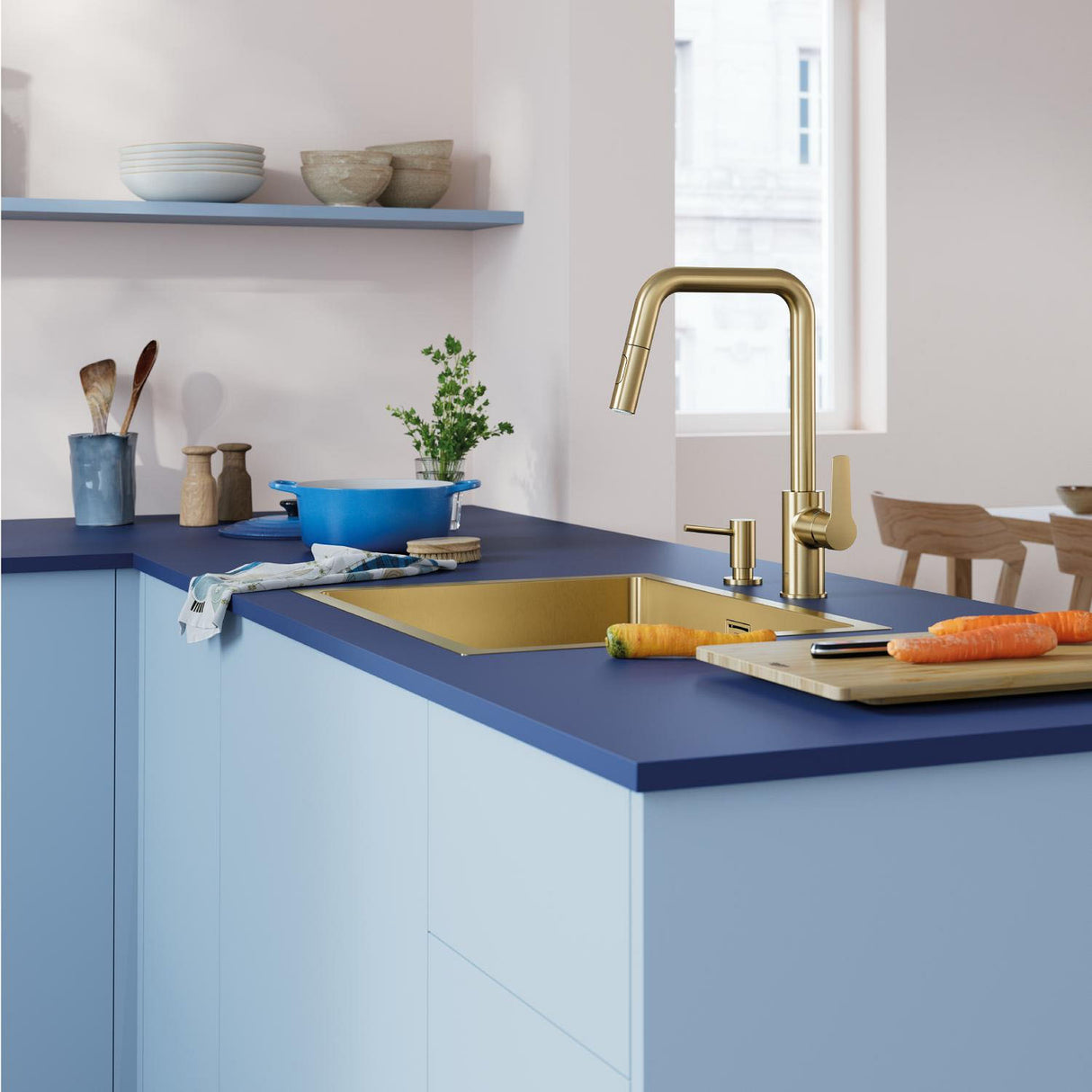 GROHE Mitigeur de cuisine monocommande avec douchette Start Cool Sunrise brossé