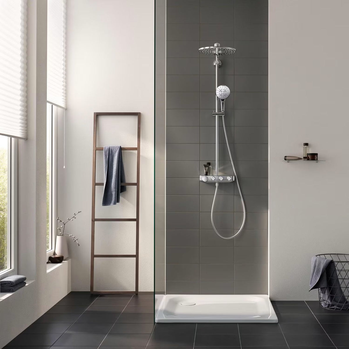 GROHE Colonne de douche Thermostatique SmartControl douche de tête 310 mm Xtra-Large 2 jets et douchette 3 jets - 1002797