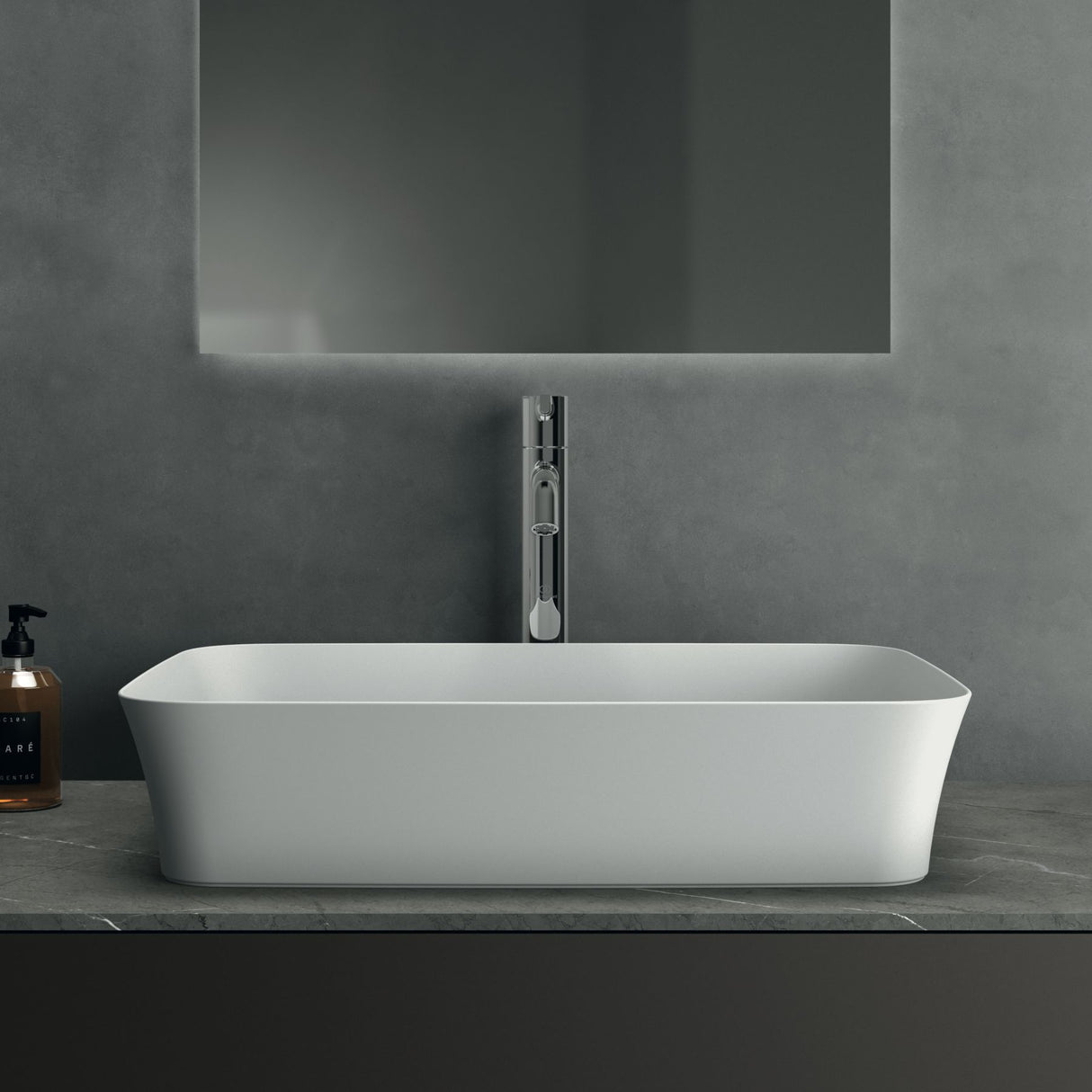 Vasque 55x38 cm Diamatec IPALYSS blanc brillant sans trop plein