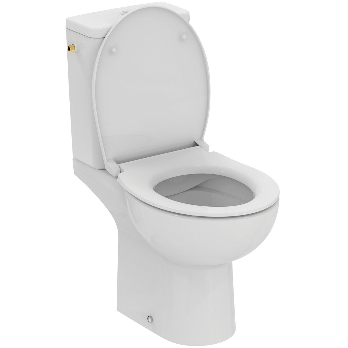 Pack WC au sol sans bride caréné 2,5/4L TIRSO + avec abattant frein de chute déclipsable
