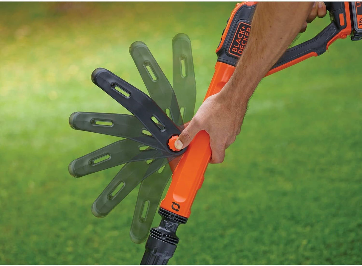 BLACK+DECKER Coupe-bordures sans fil 28cm 18V batterie 2Ah Eco-Turbo STC1820PC-QW