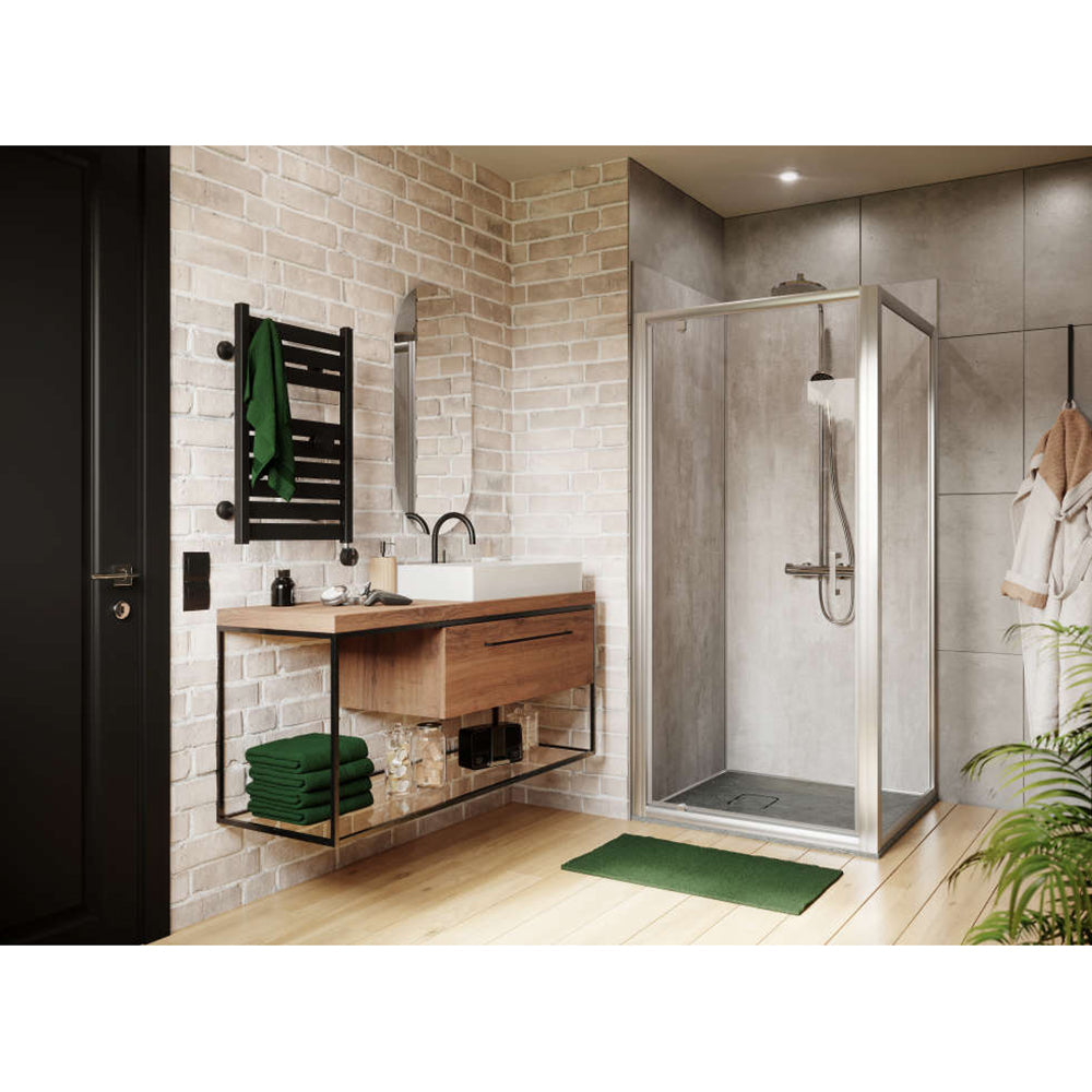 Panneau mural douche PREPANEL - Décor Béton Gris - Finition Mat