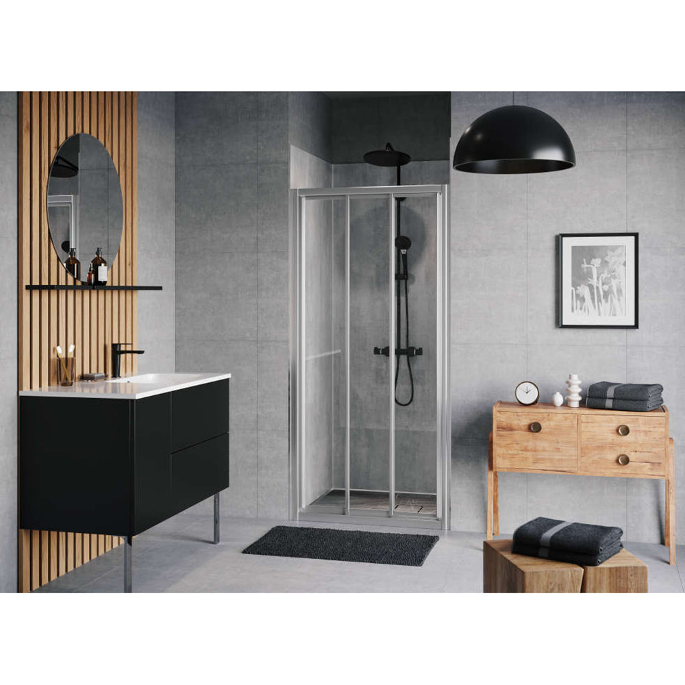 Panneau mural douche PREPANEL - Décor Béton Gris - Finition Mat