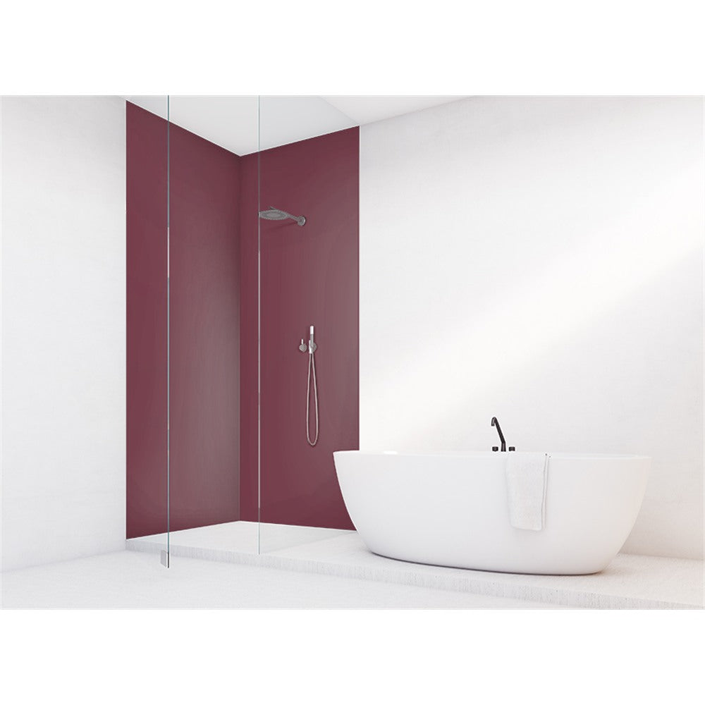 Panneau mural douche VIPANEL - Couleur Unie lie de vin - Finition velvet