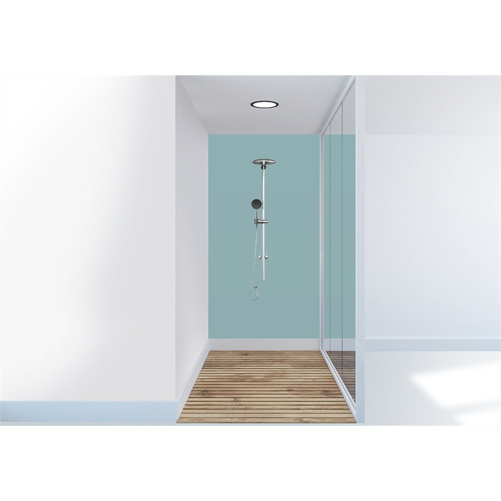 Panneau mural douche VIPANEL - Couleur Unie lagon - Finition velvet