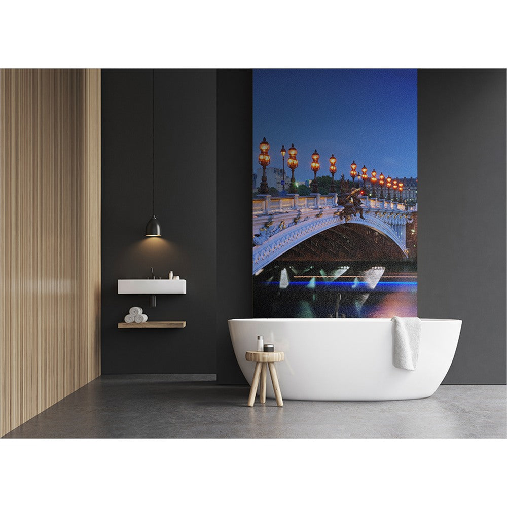 Panneau mural douche VIPANEL - Paysage urbain Paris 2 - Finition brillant