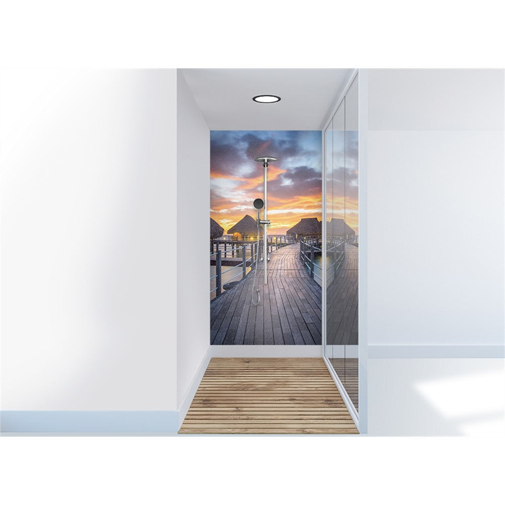 Panneau mural douche VIPANEL - Paysage urbain Bora Bora - Finition brillant