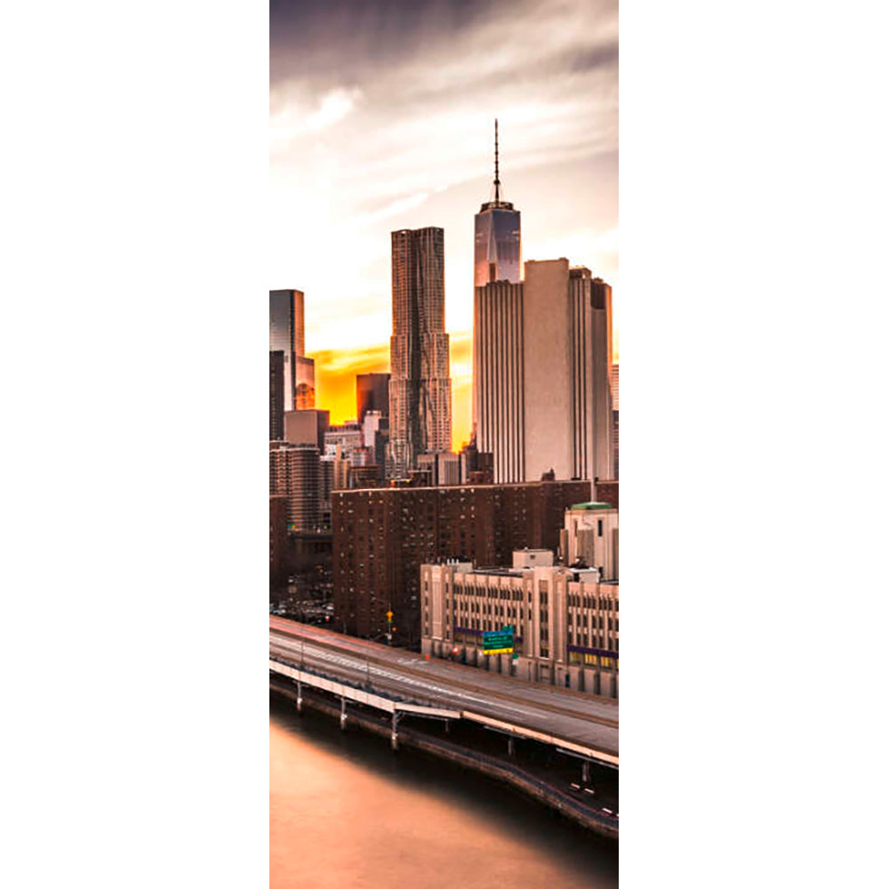 Panneau mural douche VIPANEL - Paysage urbain Skyline Brooklyn - Finition brillant