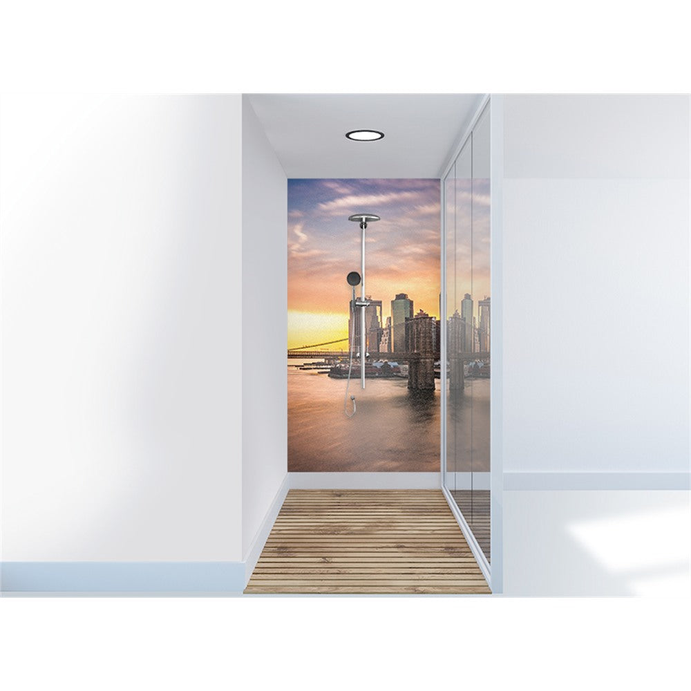 Panneau mural douche VIPANEL - Paysage urbain Skyline Brooklyn - Finition brillant