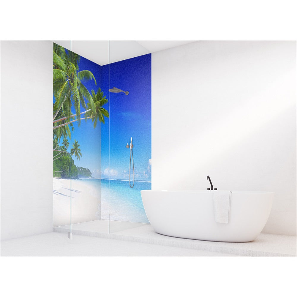 Panneau mural douche VIPANEL - Inspiration nature Plage - Finition brillant