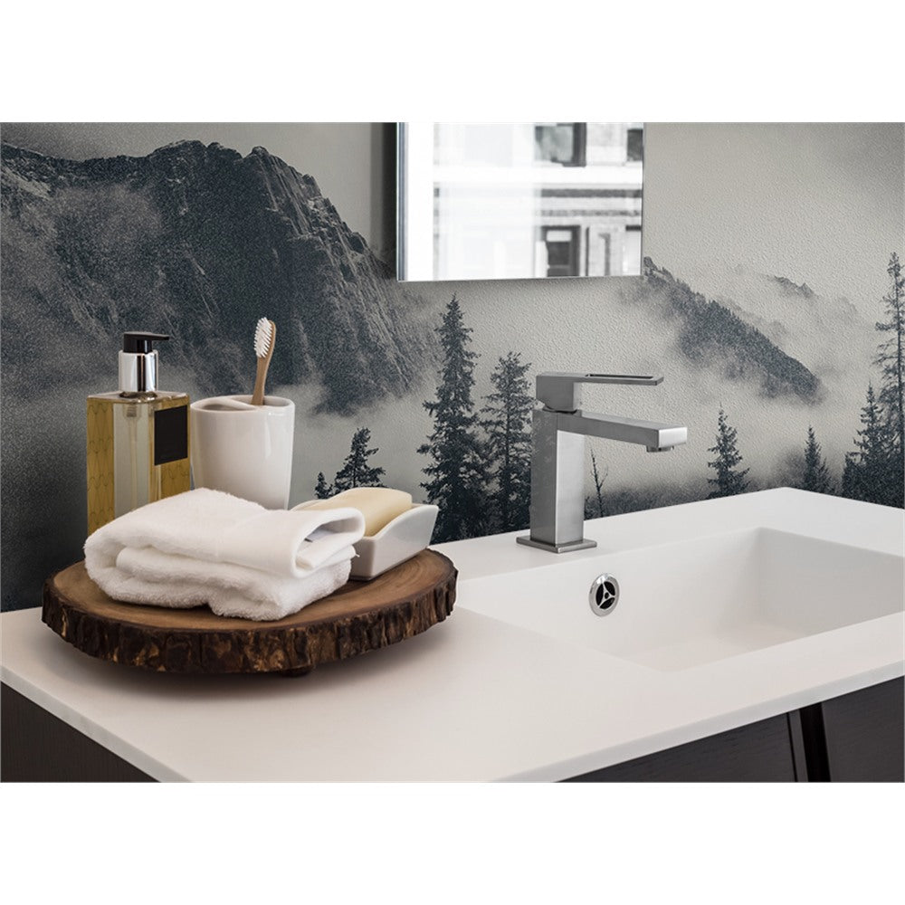 Panneau mural douche VIPANEL - Inspiration nature Montagne Brumeuse - Finition brillant