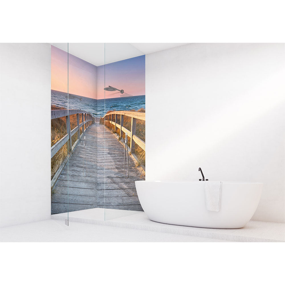 Panneau mural douche VIPANEL - Inspiration nature Ponton - Finition brillant