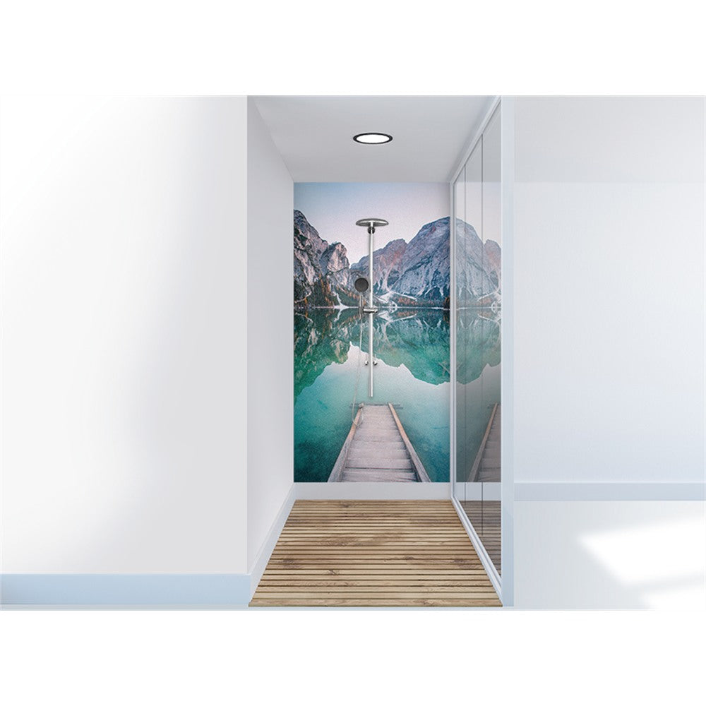 Panneau mural douche VIPANEL - Inspiration nature Ponton lac - Finition brillant