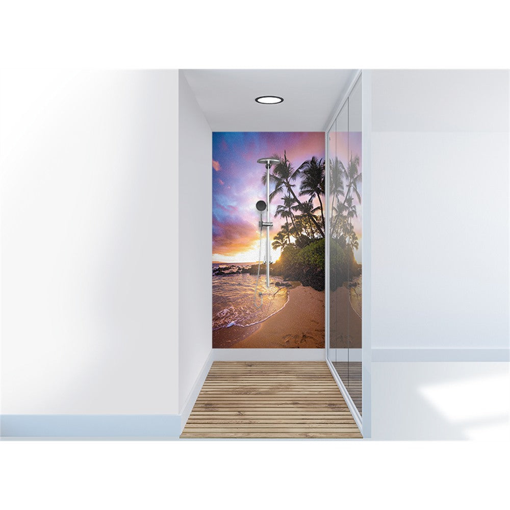 Panneau mural douche VIPANEL - Inspiration nature Coucher de soleil 1 - Finition brillant