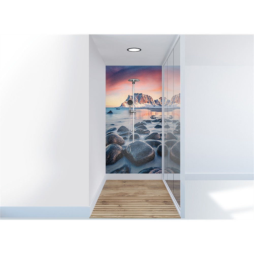 Panneau mural douche VIPANEL - Inspiration nature Haukland beach - Finition brillant