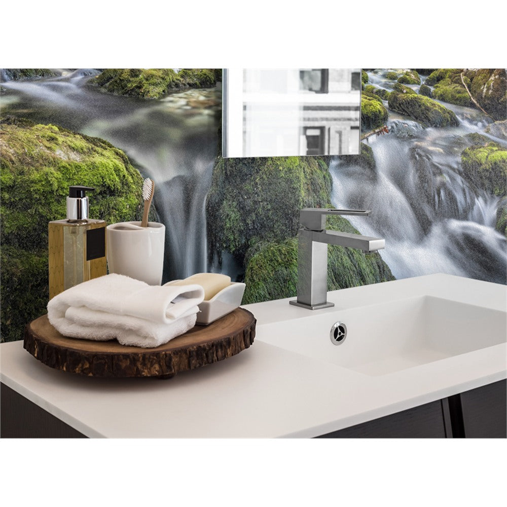 Panneau mural douche VIPANEL - Inspiration nature Cabane en montage - Finition brillant