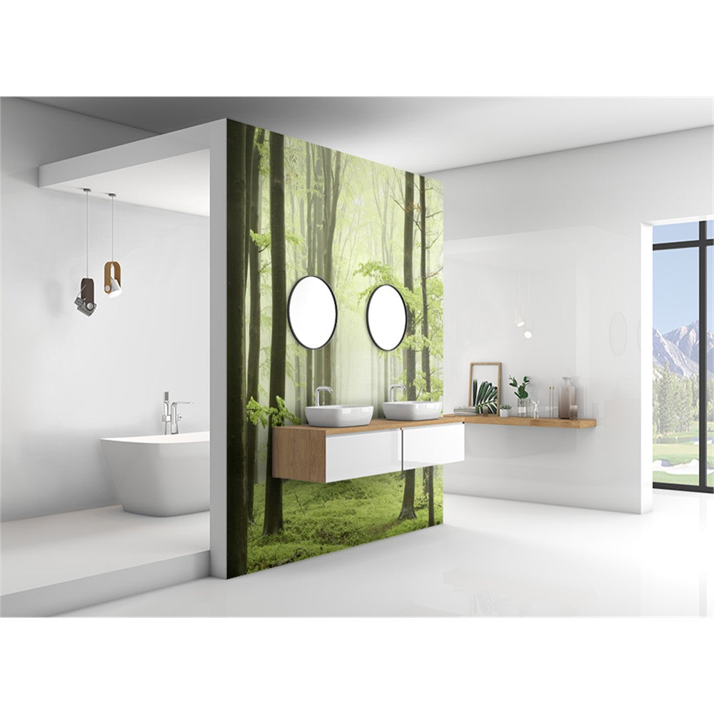Panneau mural douche VIPANEL - Inspiration nature Brouillard forestier - Finition brillant