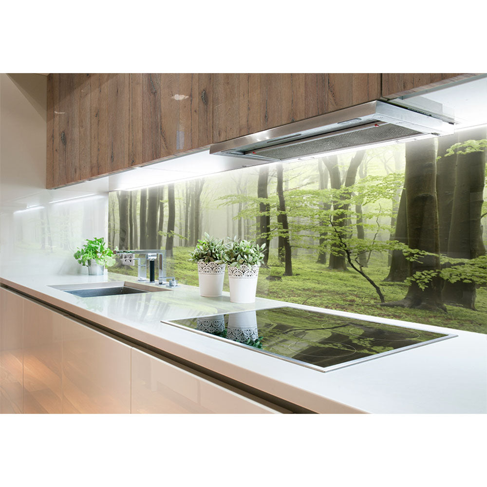 Panneau mural douche VIPANEL - Inspiration nature Brouillard forestier - Finition brillant