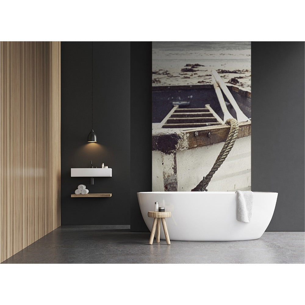 Panneau mural douche VIPANEL - Inspiration nature Vieux bateau pêche - Finition brillant