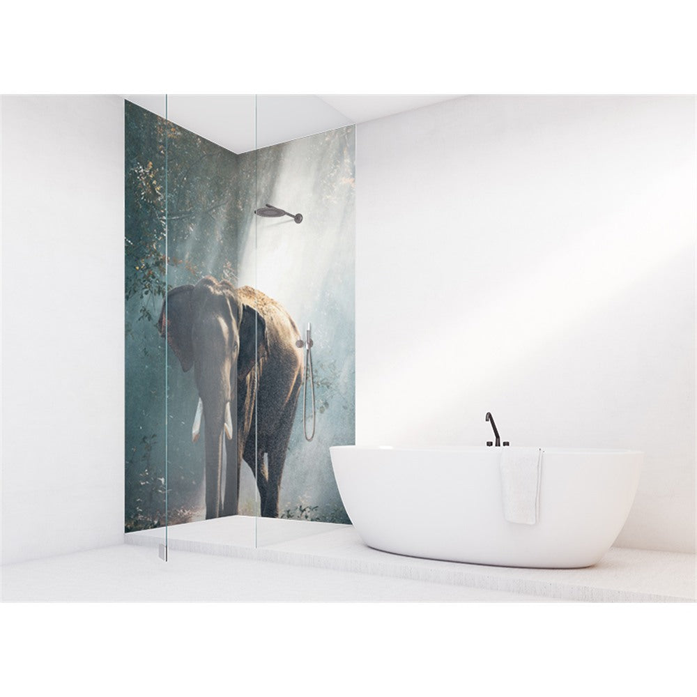 Panneau mural douche VIPANEL - Inspiration nature Éléphant - Finition brillant