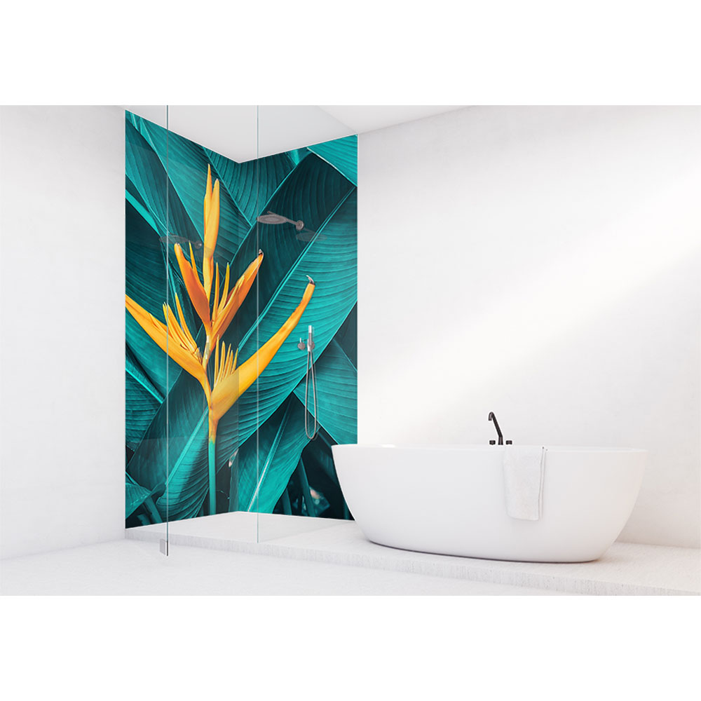 Panneau mural douche VIPANEL - Inspiration nature Fleur exotique - Finition brillant