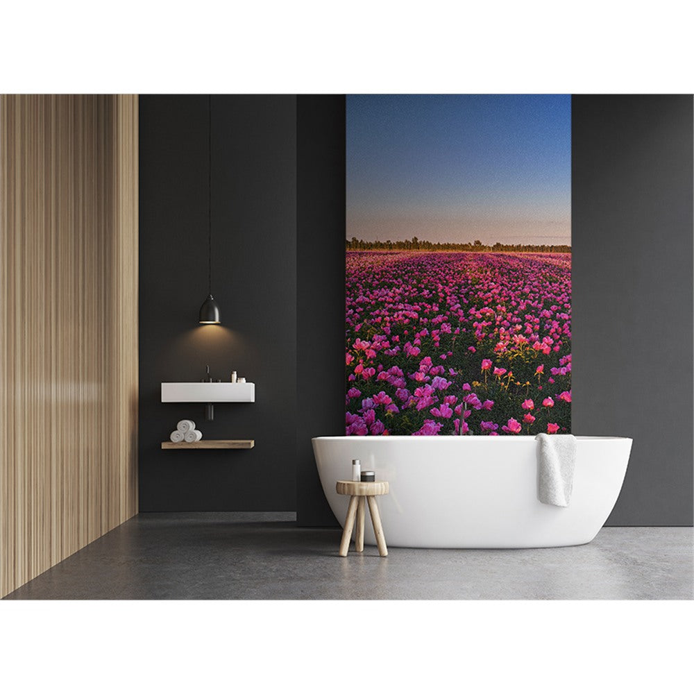 Panneau mural douche VIPANEL - Inspiration nature Pivoines - Finition brillant
